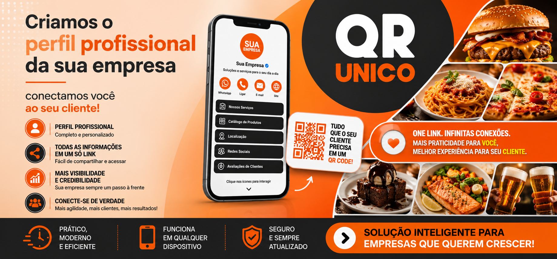Frame 731 (1200) Banner promocional de perfil empresarial com QR Code